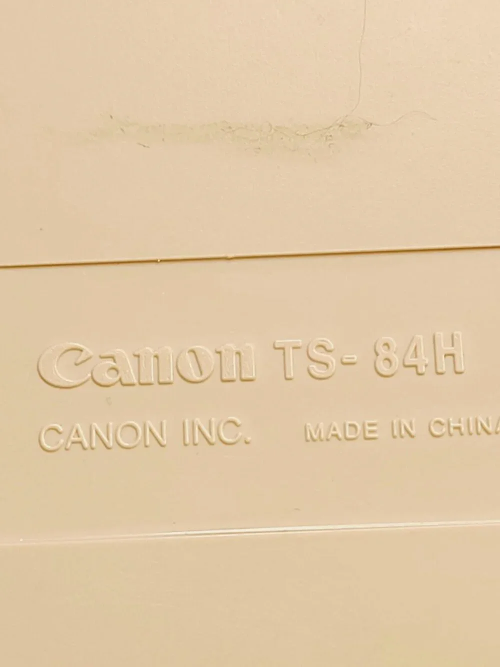 Vintage Canon TS-84H Calculator Tilt Display Solar Powered Beige Tan Gray WORKS
